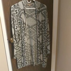 Lightweight hooded cardigan/duster